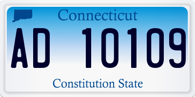 CT license plate AD10109