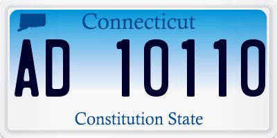 CT license plate AD10110