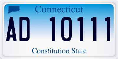 CT license plate AD10111