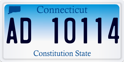 CT license plate AD10114