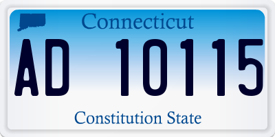 CT license plate AD10115
