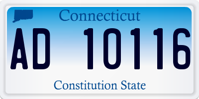 CT license plate AD10116