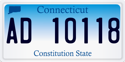CT license plate AD10118