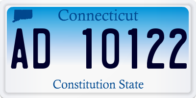 CT license plate AD10122