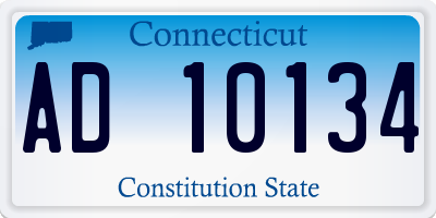 CT license plate AD10134