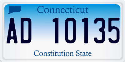 CT license plate AD10135