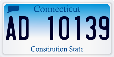 CT license plate AD10139