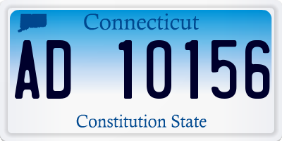 CT license plate AD10156