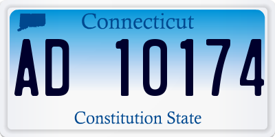 CT license plate AD10174