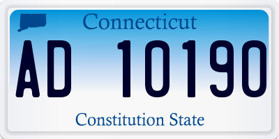 CT license plate AD10190