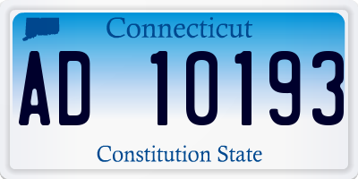 CT license plate AD10193