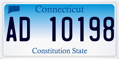 CT license plate AD10198
