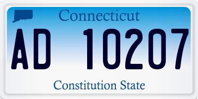 CT license plate AD10207