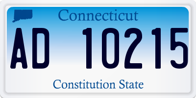 CT license plate AD10215
