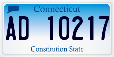 CT license plate AD10217