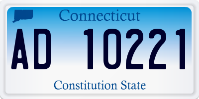 CT license plate AD10221