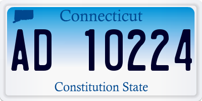CT license plate AD10224