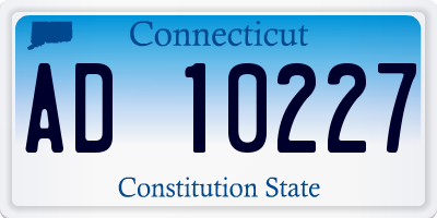 CT license plate AD10227