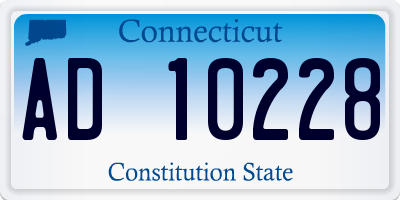 CT license plate AD10228