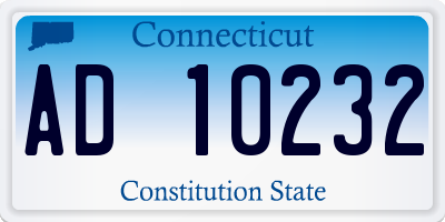 CT license plate AD10232