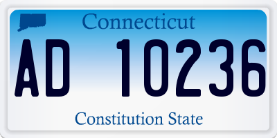 CT license plate AD10236