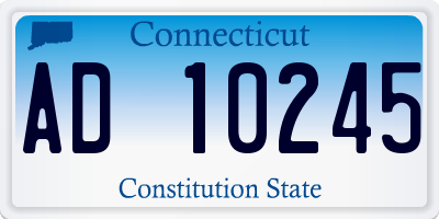 CT license plate AD10245