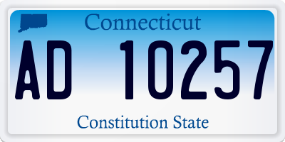 CT license plate AD10257