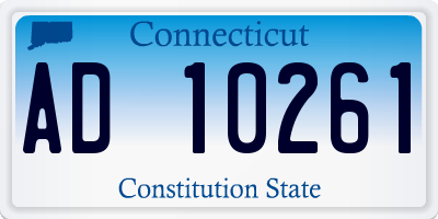 CT license plate AD10261