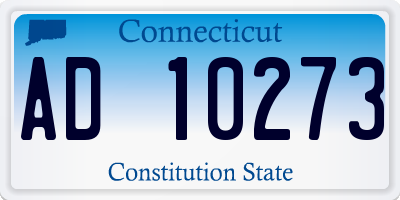 CT license plate AD10273