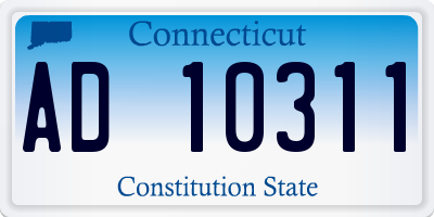 CT license plate AD10311
