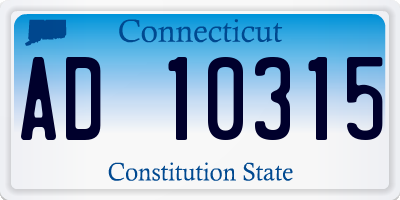 CT license plate AD10315