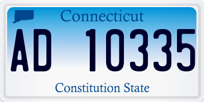 CT license plate AD10335