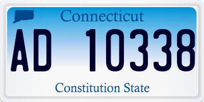 CT license plate AD10338