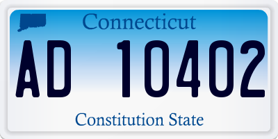 CT license plate AD10402