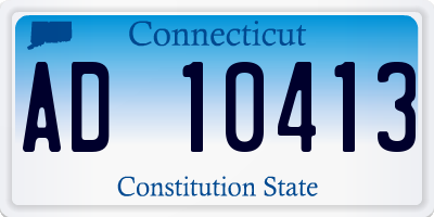 CT license plate AD10413