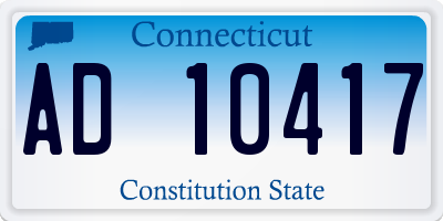 CT license plate AD10417