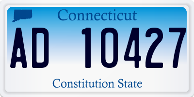 CT license plate AD10427