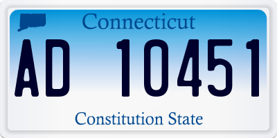 CT license plate AD10451