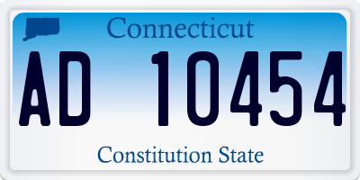 CT license plate AD10454