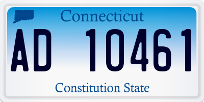 CT license plate AD10461