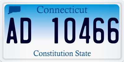 CT license plate AD10466