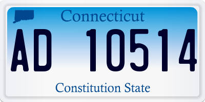 CT license plate AD10514