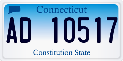 CT license plate AD10517
