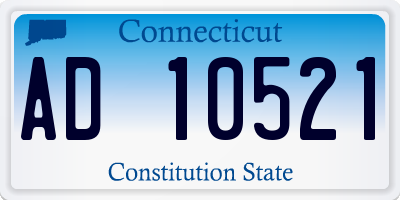 CT license plate AD10521