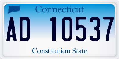 CT license plate AD10537