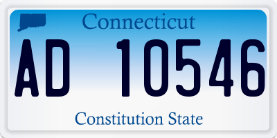 CT license plate AD10546