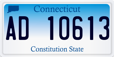 CT license plate AD10613