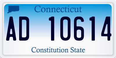 CT license plate AD10614