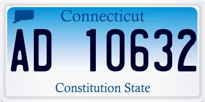 CT license plate AD10632