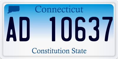 CT license plate AD10637